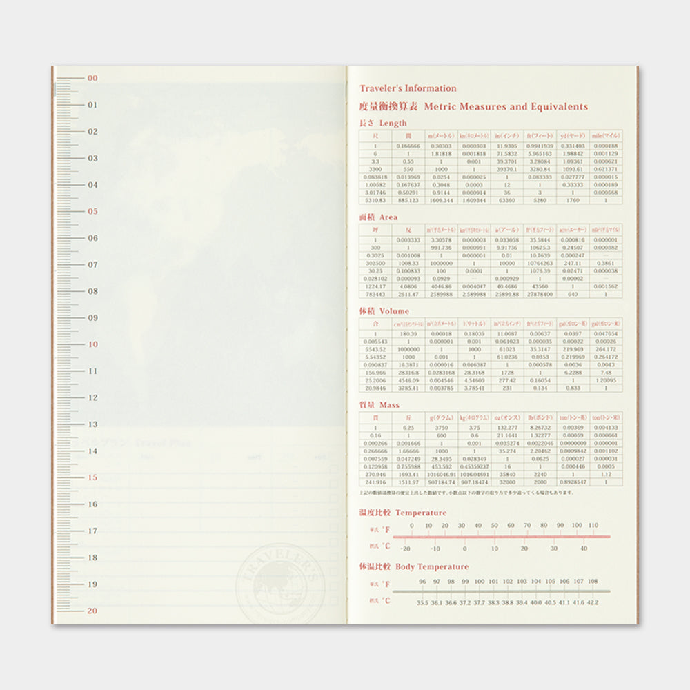 Traveler's Notebook (Regular Size) 2025 Monthly Refill