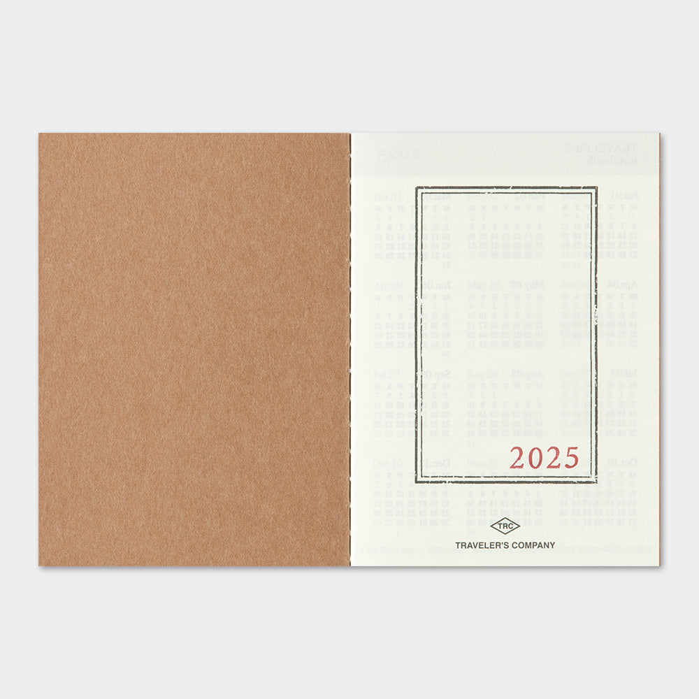 Traveler's Notebook (Passport Size) 2025 Monthly Refill